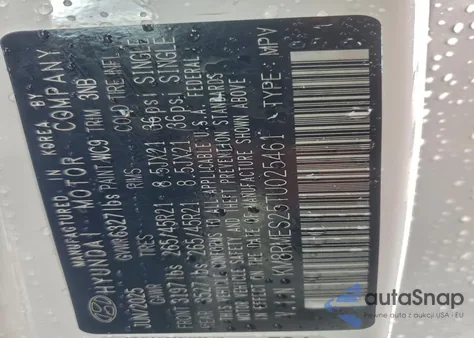 2026 Hyundai Palisade Calligraphy из США, поврежденный, VIN KM8RMES25TU025461